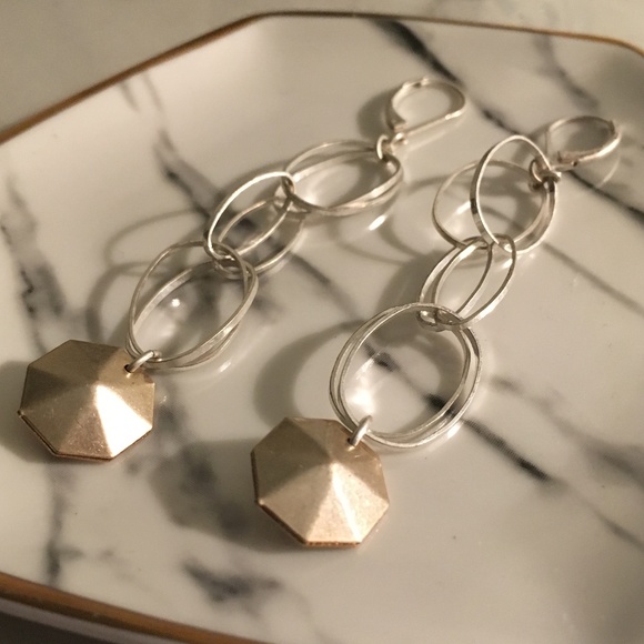 🌷SALE🌷 Silver Link Dangle Earrings - Picture 3 of 8